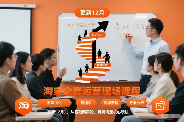 淘宝全套运营现场课程(更新12月)，从基础到高阶，拆解淘宝核心玩法-校睿铺