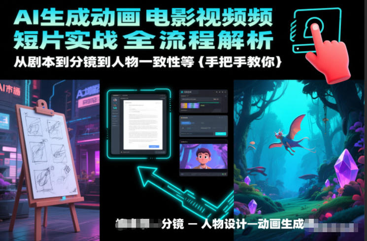 AI生成动画电影视频短片实战全流程解析，从剧本到分镜到人物一致性等手把手教你-校睿铺