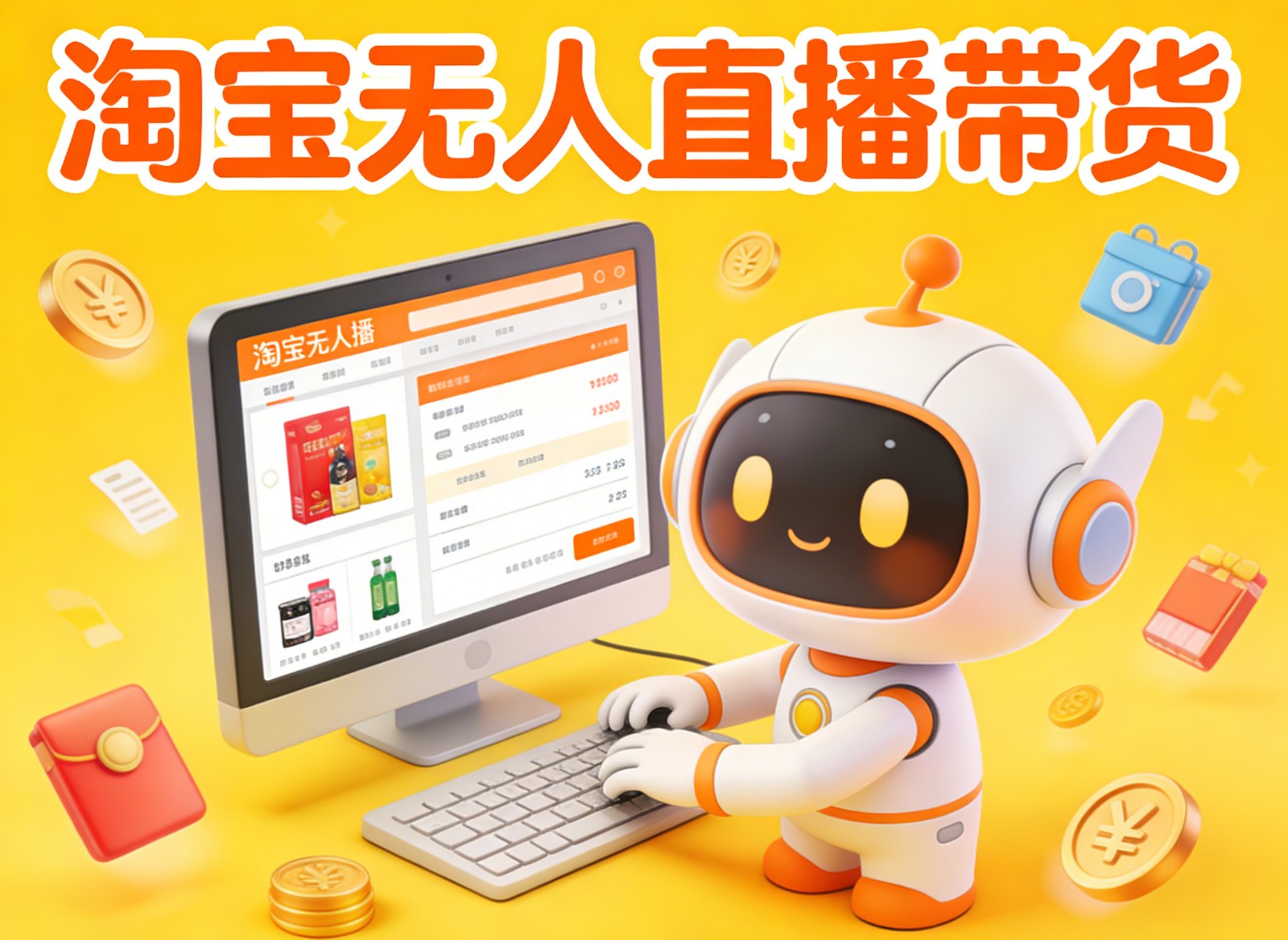 淘宝无人直播带货,24小时自动卖货,月佣金1W+,不违规不封号,不用露脸-校睿铺
