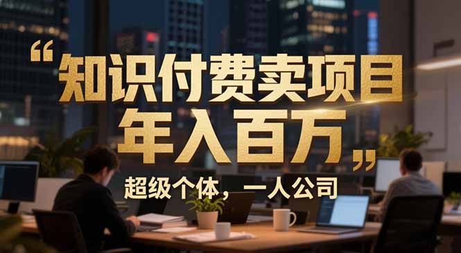 从0到年入百万：超级个体实战心得公开，个人IP×精准引流×成交系统全拆解-校睿铺