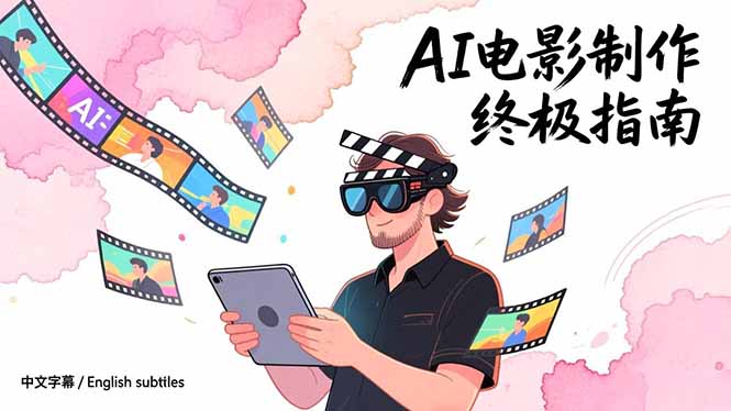 AI电影制作终极指南：从创意到成片，系统掌握智能影视全流程实战课(中英字幕-校睿铺