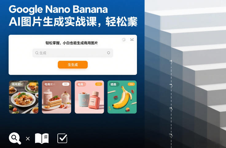 Google Nano Banana AI图片生成实战课，轻松掌握，小白也能生成商用图片-校睿铺