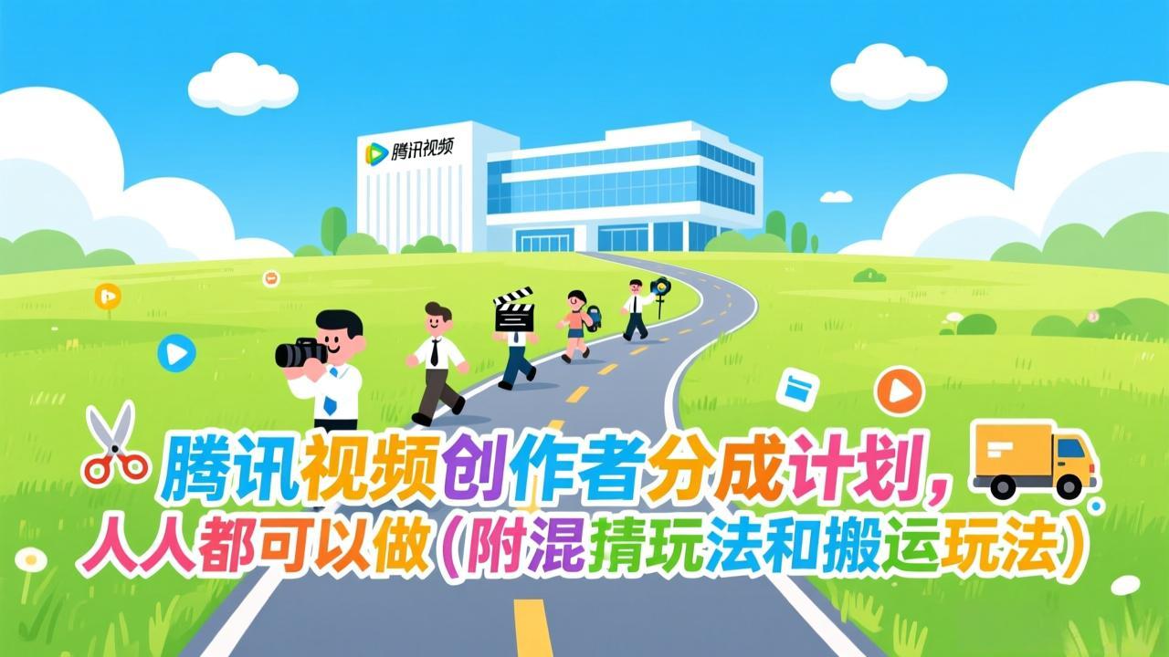 腾讯视频创作者分成计划，人人都可以做(附混剪玩法和搬运玩法-校睿铺