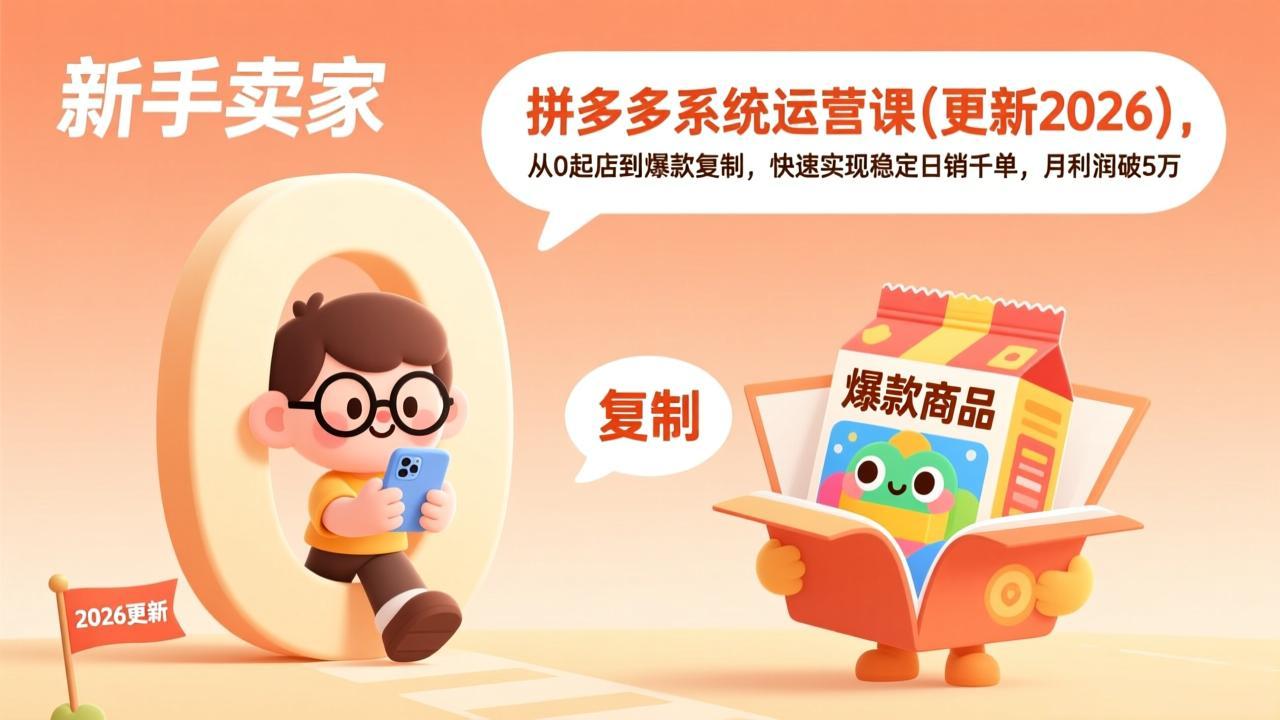 拼多多系统运营课(更新2026-校睿铺
