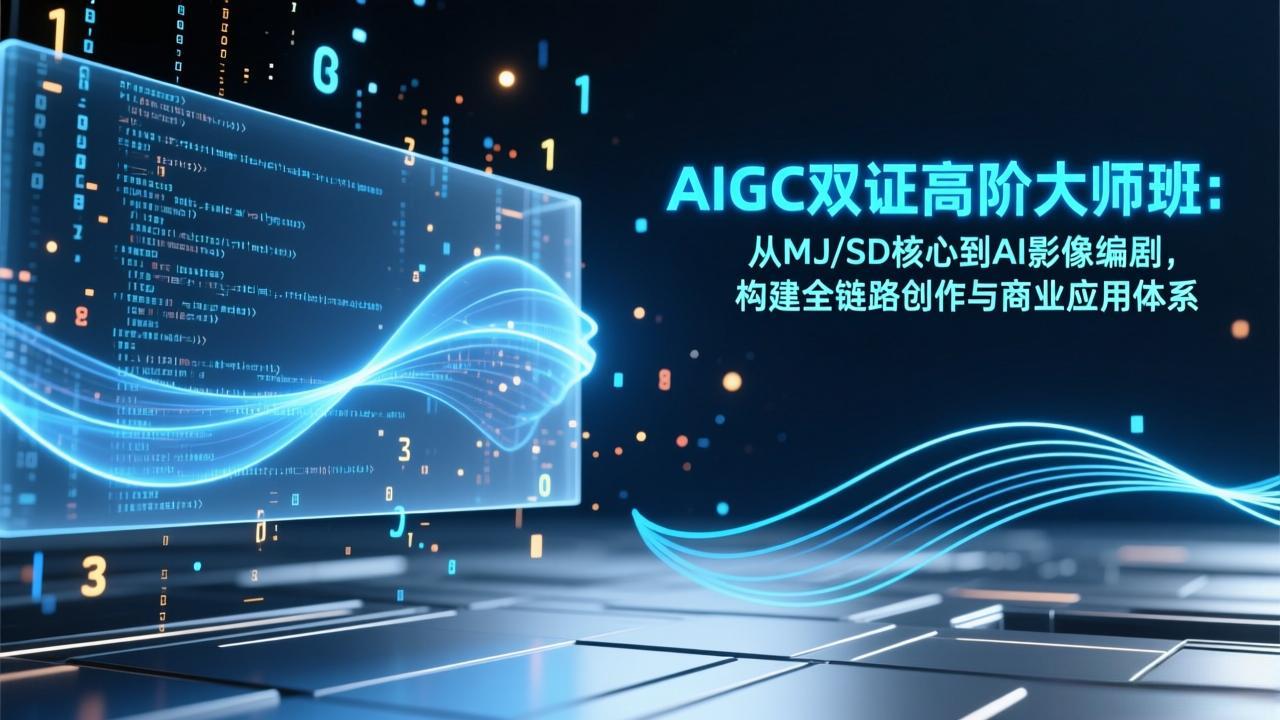 AIGC双证高阶大师班：从MJ/SD核心到AI影像编剧，构建全链路创作与商业应用体系-校睿铺