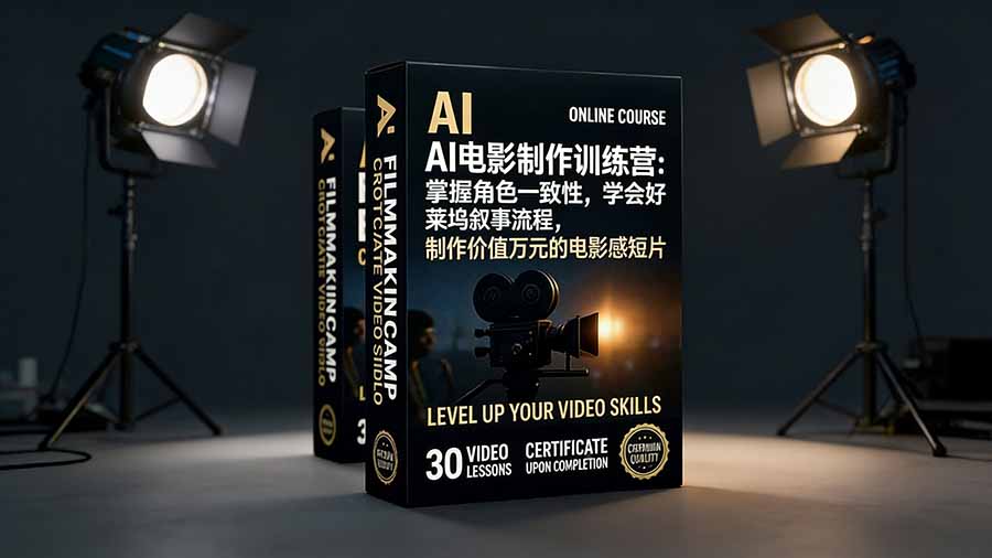 AI电影制作训练营：掌握角色一致性，学会好莱坞叙事流程，制作价值万元的电影感短片-校睿铺