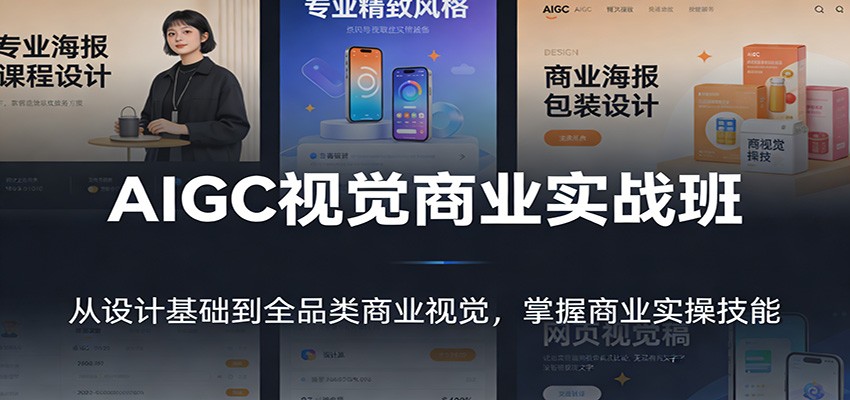 AIGC视觉商业实战班：从设计基础到全品类商业视觉，掌握商业实操技能-校睿铺