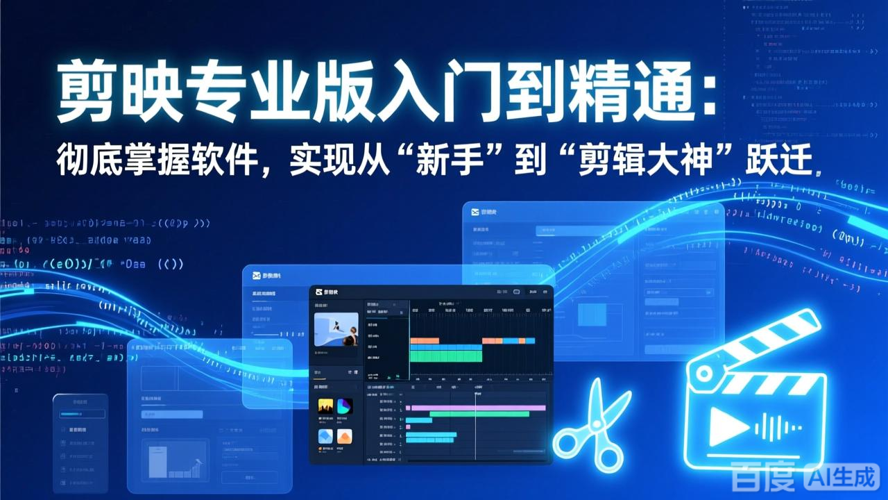 剪映专业版入门到精通：彻底掌握软件，实现从“新手”到“剪辑大神”跃迁-校睿铺