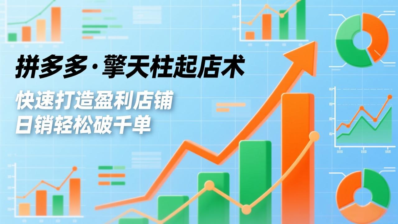 拼多多·擎天柱起店术，爆流布局、利润起飞、不断流，快速打造盈利店铺，日销破千单(更新-校睿铺