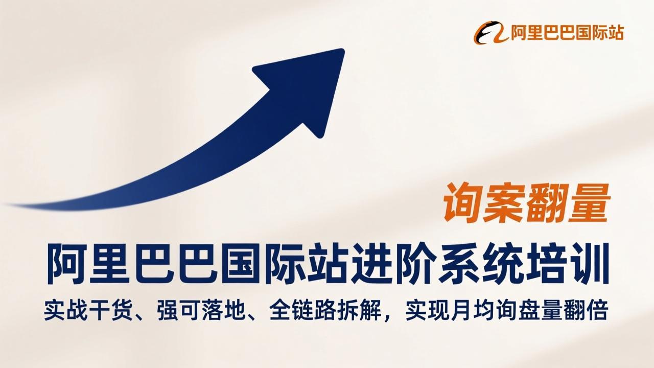 阿里巴巴国际站进阶系统培训，实战干货、强可落地、全链路拆解，实现月均询盘量翻倍-校睿铺