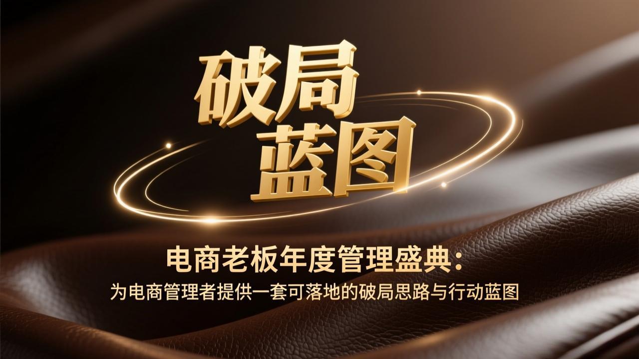 电商老板年度管理盛典：为电商管理者提供一套可落地的破局思路与行动蓝图-校睿铺