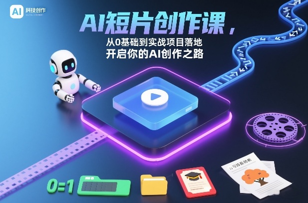 AI短片创作课，从0基础到实战项目落地，开启你的AI创作之路(更新)-校睿铺