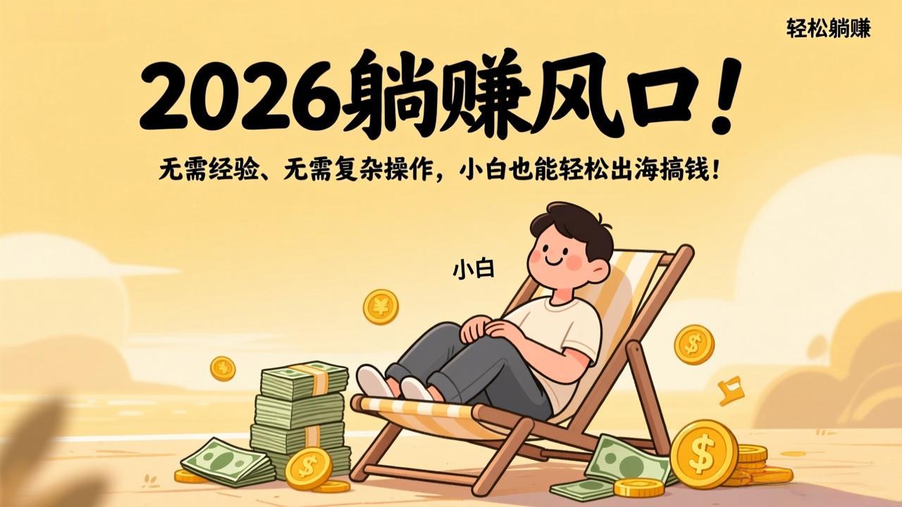 2026躺赚风口！无需经验、无需复杂操作，小白也能轻松出海搞钱！-校睿铺