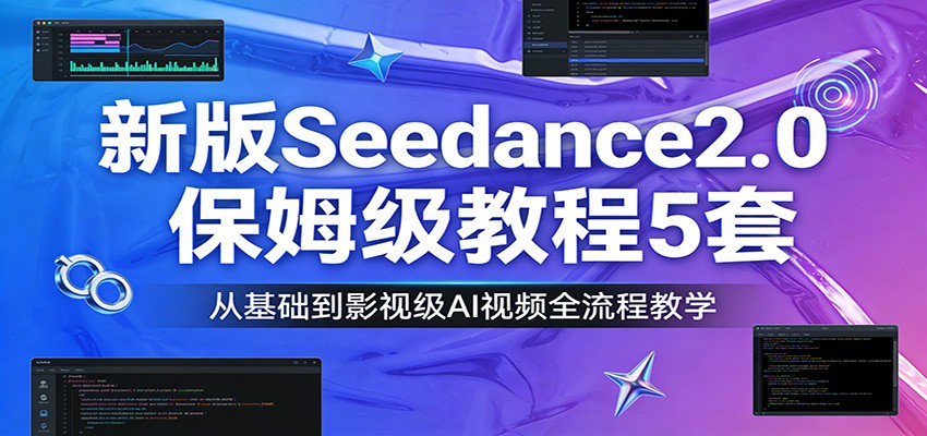 新版Seedance2.0保姆级教程5套：从基础到影视级AI视频全流程教学-校睿铺