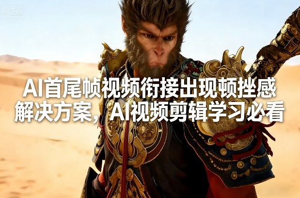 AI首尾帧视频衔接出现顿挫感解决方案，AI视频剪辑学习必看-校睿铺