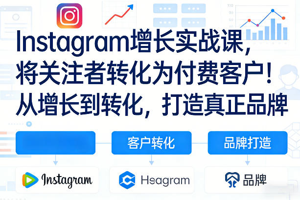 Instagram增长实战课，将关注者转化为付费客户！从增长到转化，打造真正品牌(双语字幕)-校睿铺
