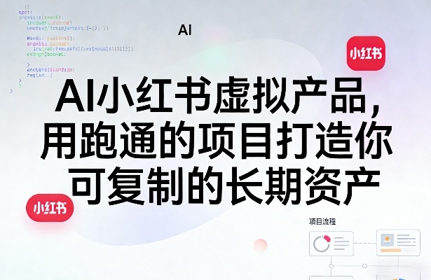 AI小红书虚拟产品，用跑通的项目打造你可复制的长期资产-校睿铺