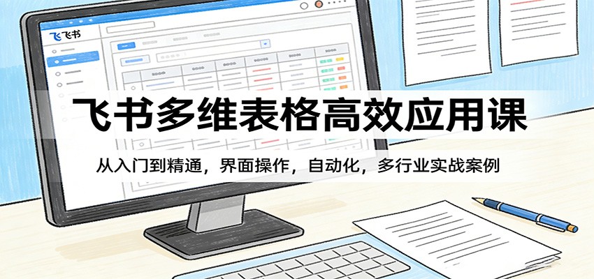 飞书多维表格高效应用课：从入门到精通，界面操作，自动化，多行业实战案例-校睿铺