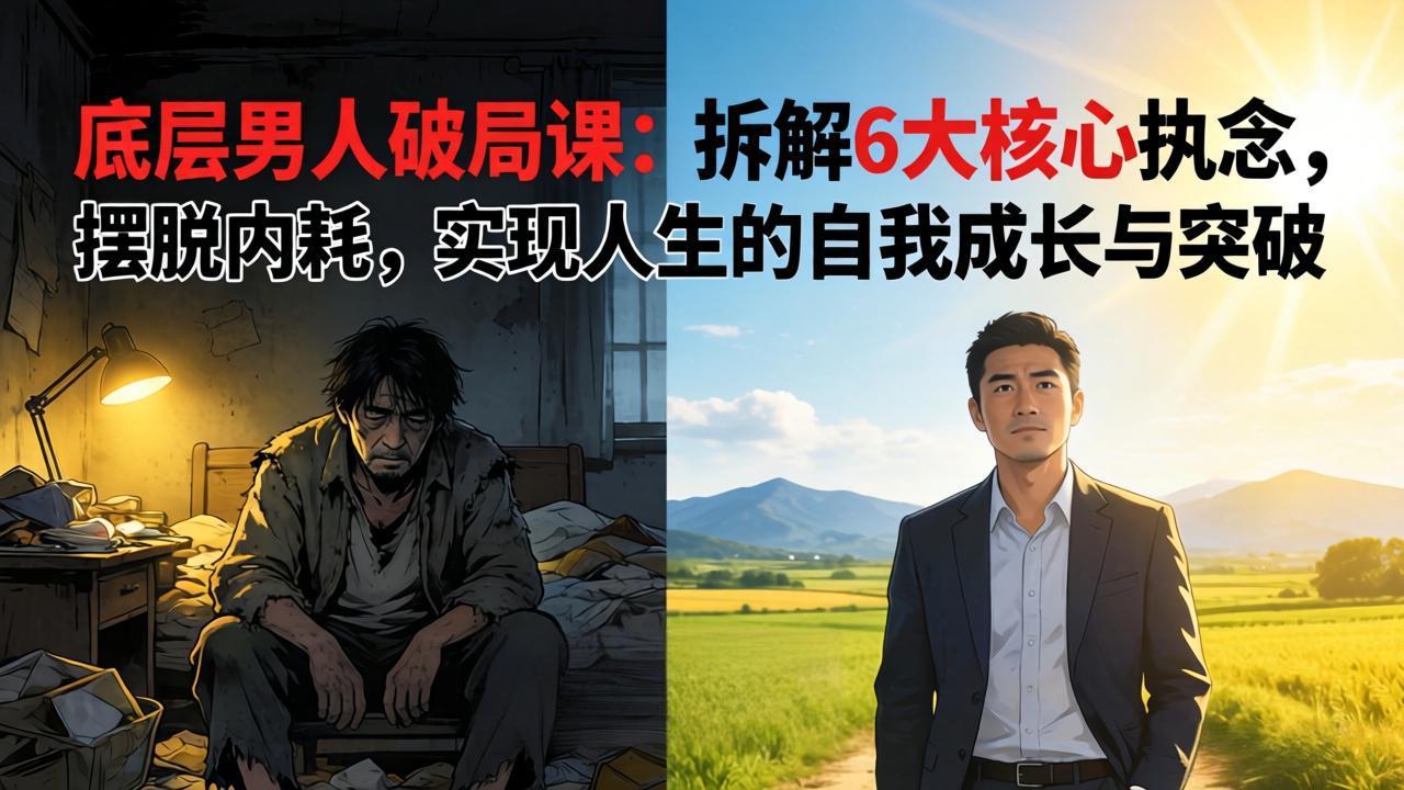 付费文章：底层男人破局课：拆解 6 大核心执念，摆脱内耗，实现人生的自我成长与突破-校睿铺