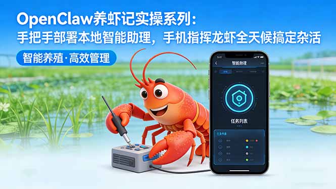 OpenClaw养虾记实操系列-更新：手把手部署本地智能助理，手机指挥龙虾全天候搞定杂活-校睿铺