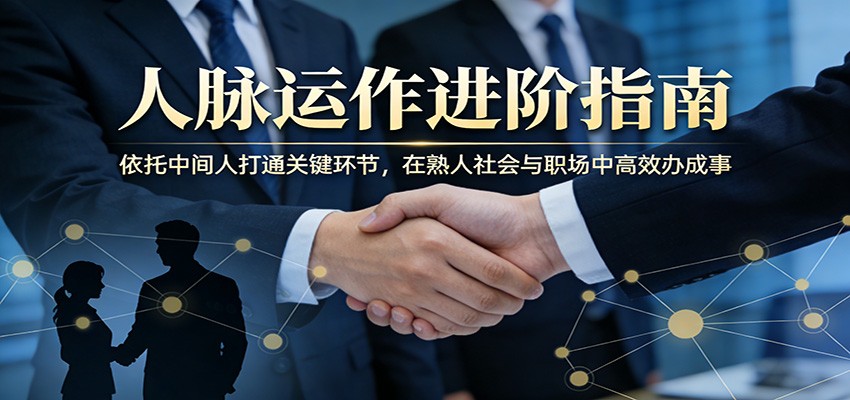 付费文章：人脉运作进阶指南，依托中间人打通关键环节，在熟人社会与职场中高效办成事-校睿铺