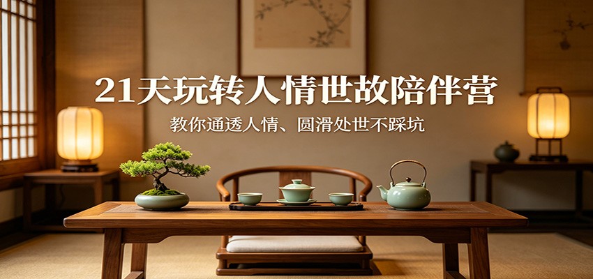 21天玩转人情世故陪伴营：教你通透人情、圆滑处世不踩坑-校睿铺