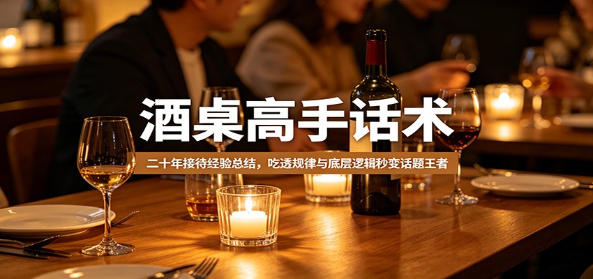 酒桌高手话术：二十年接待经验总结，吃透规律与底层逻辑秒变话题王者-校睿铺