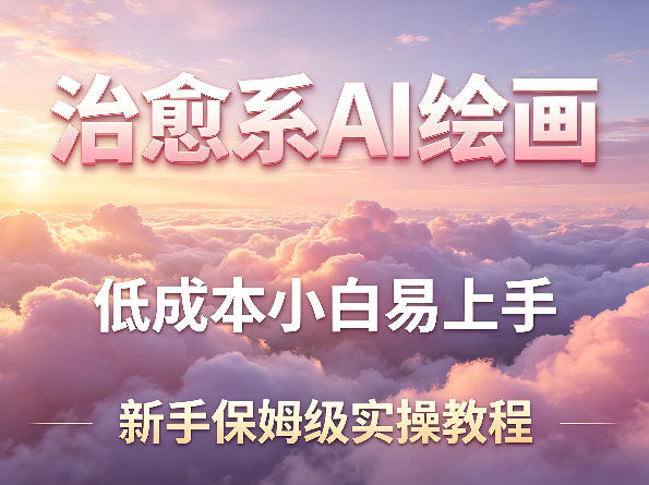 治愈系AI绘画提示词项目，低成本小白易上手，每天10分钟，新手保姆级实操教程-校睿铺