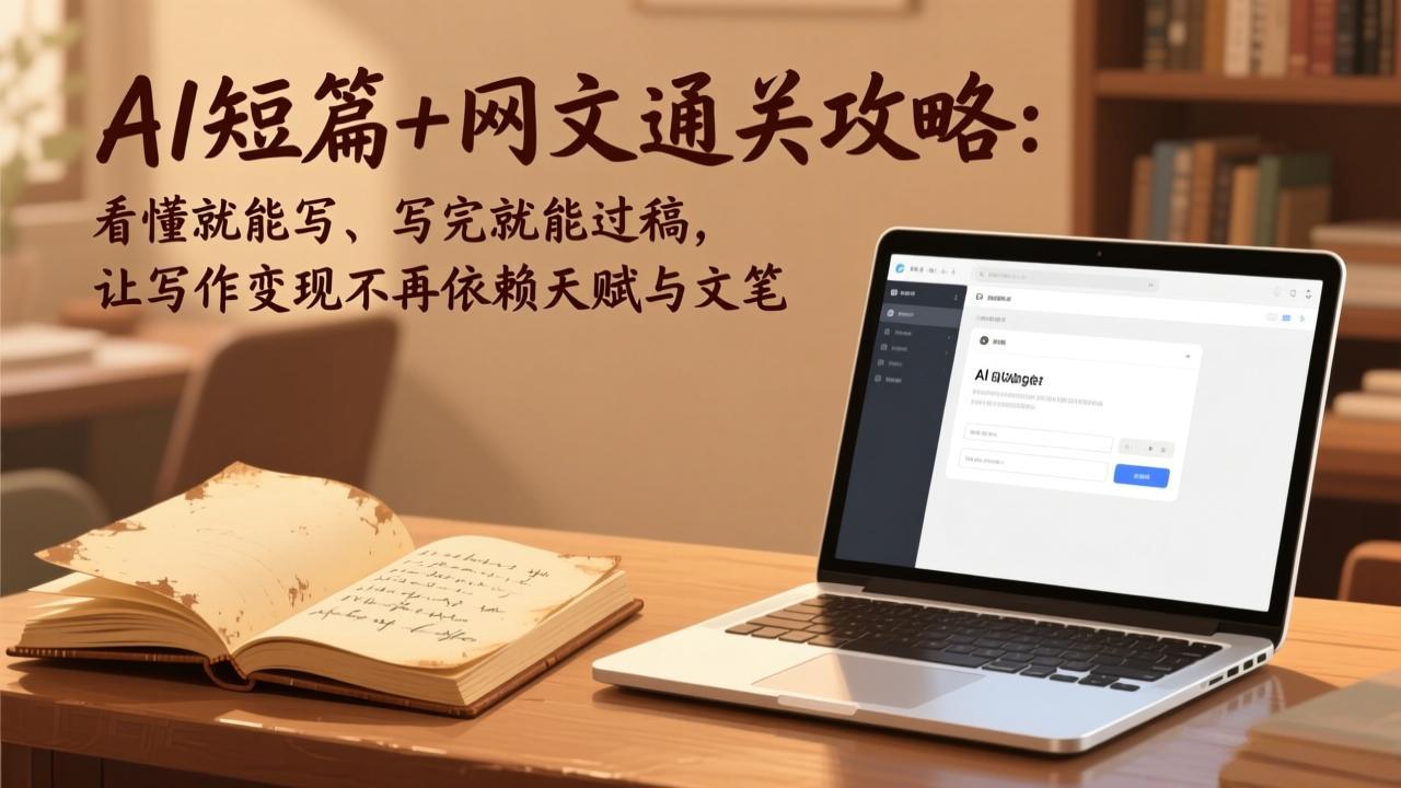 AI短篇+网文通关攻略-更新4月：看懂就能写、写完就能过稿，让写作变现不再依赖天赋与文笔-校睿铺