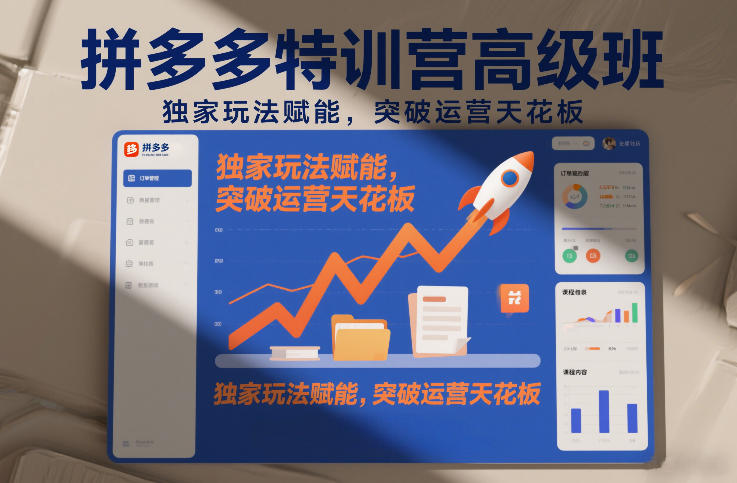 拼多多特训营高阶班，独家玩法赋能，突破运营天花板(更新26年4月18日)-校睿铺