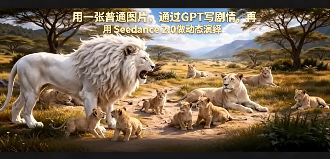 用一张普通图片，通过GPT写剧情，再用Seedance 2.0做动态演绎，居然能生成迪士尼风格搞笑动画-校睿铺