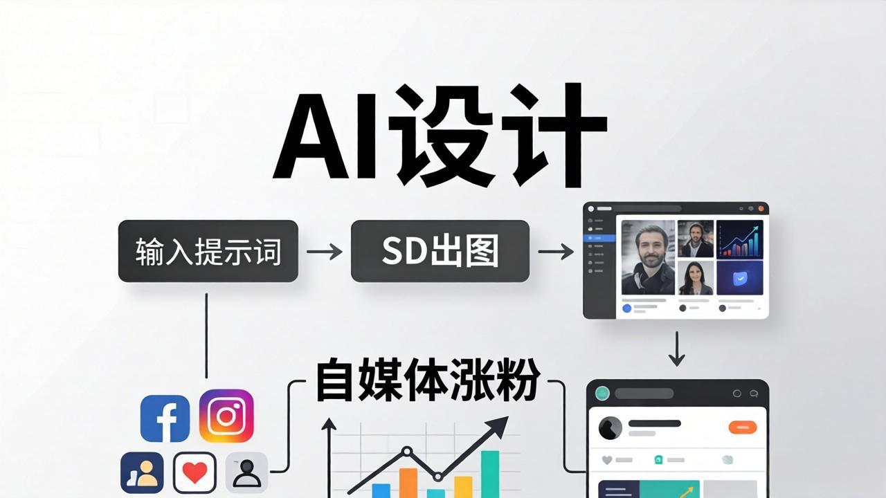 人人都是AI设计师：SD出图+自媒体涨粉一站教学，告别图文素材焦虑，AI设计让你轻松避开内卷-校睿铺