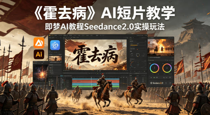《霍去病》AI短片教学，即梦AI教程Seedance2.0实操玩法-校睿铺