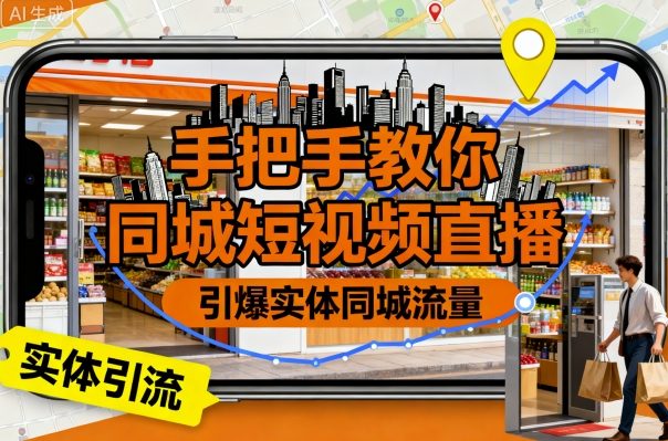 手把手教你同城短视频直播，引爆实体同城流量-校睿铺